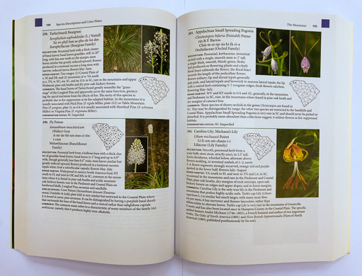 page from the revised and expanded Guide to the Wildflowers of South Carolina